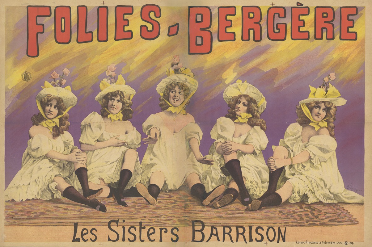 Alfred Choubrac - Folies-Bergère. Les Sisters Barrison