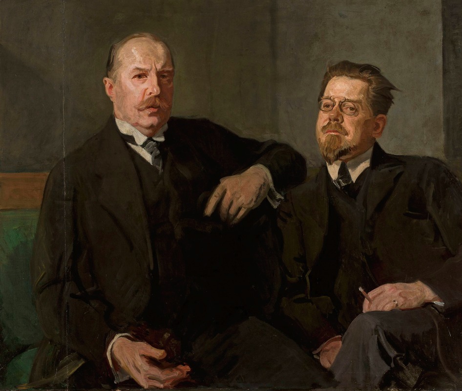 Stanisław Lentz - Portrait of Weysenhoff and Władysław Reymont