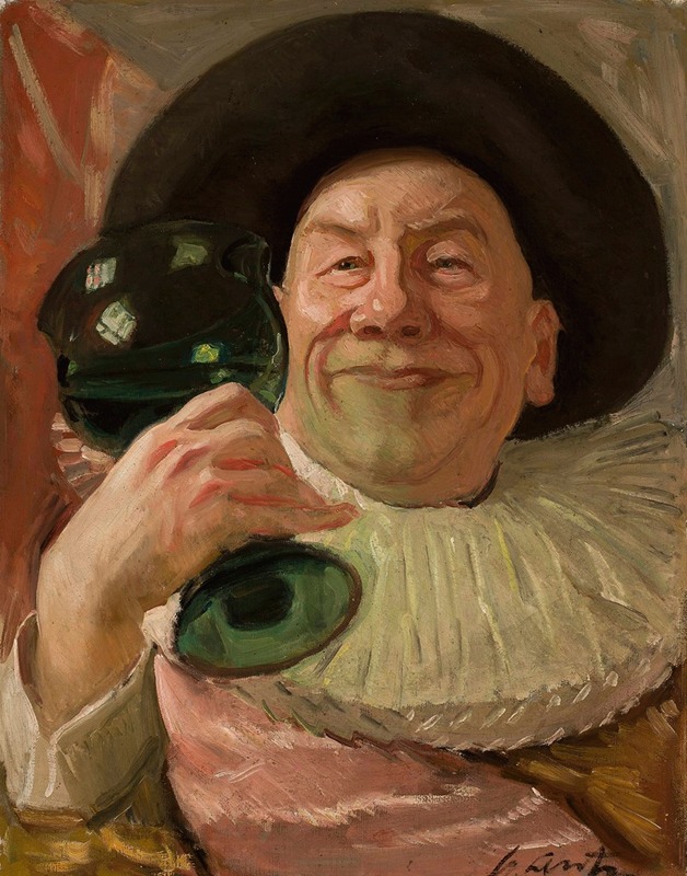 Stanisław Lentz - Self-portrait in the style of Frans Hals