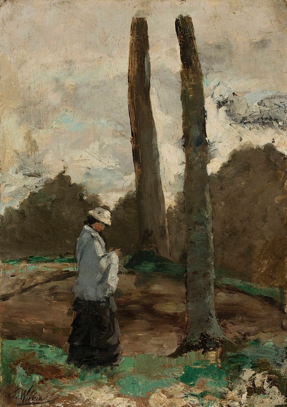 Stanisław Witkiewicz - Landscape with a female figure