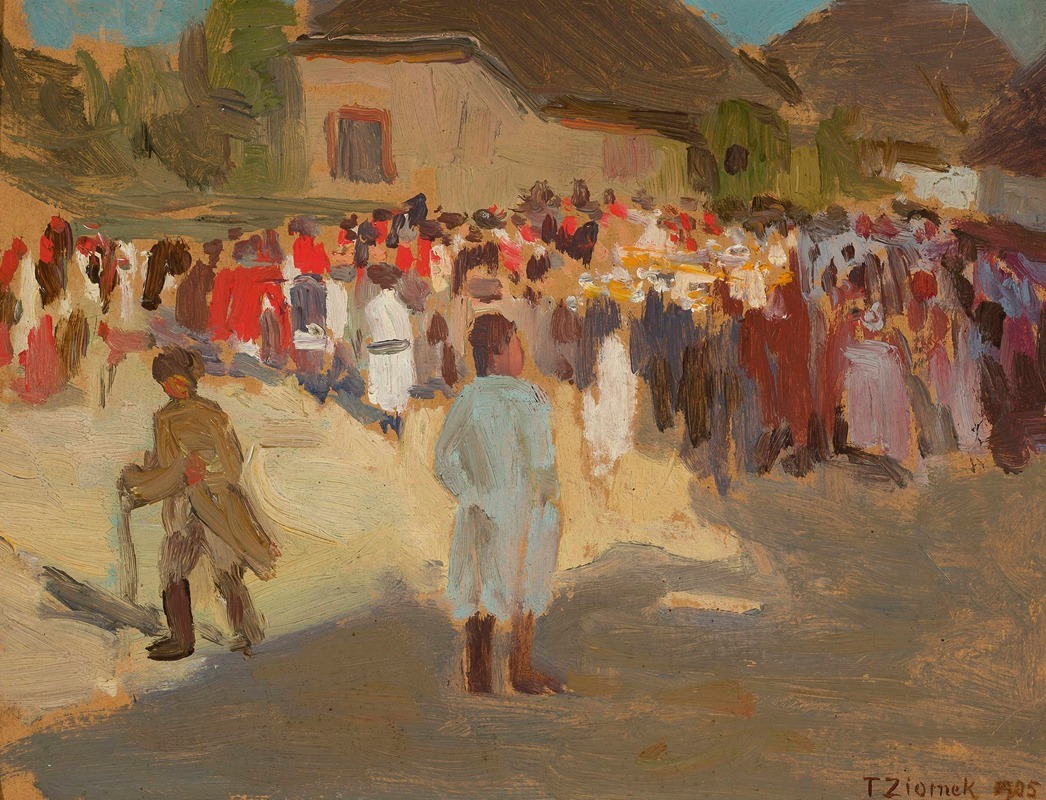 Teodor Ziomek - In the village on Sunday