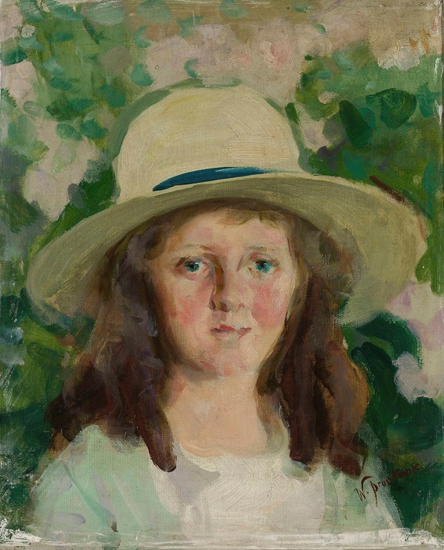 Witold Pruszkowski - Portrait of a girl in a hat