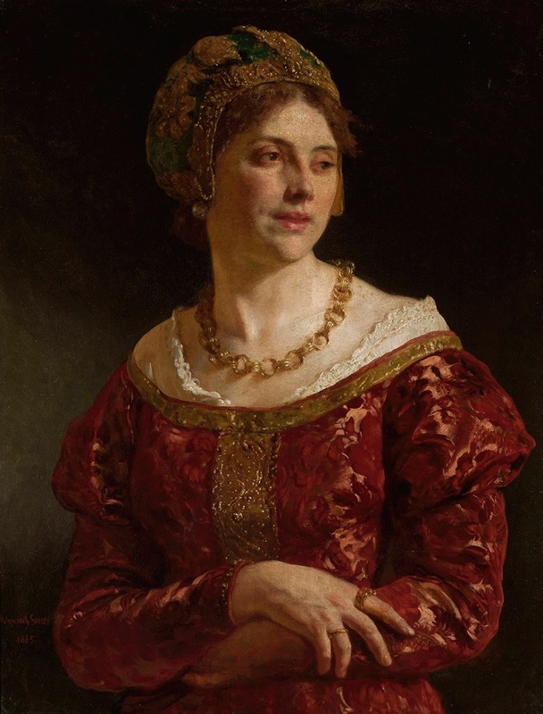 Wojciech Gerson - Portrait of a Cracovian townswoman in the 17th-century costume