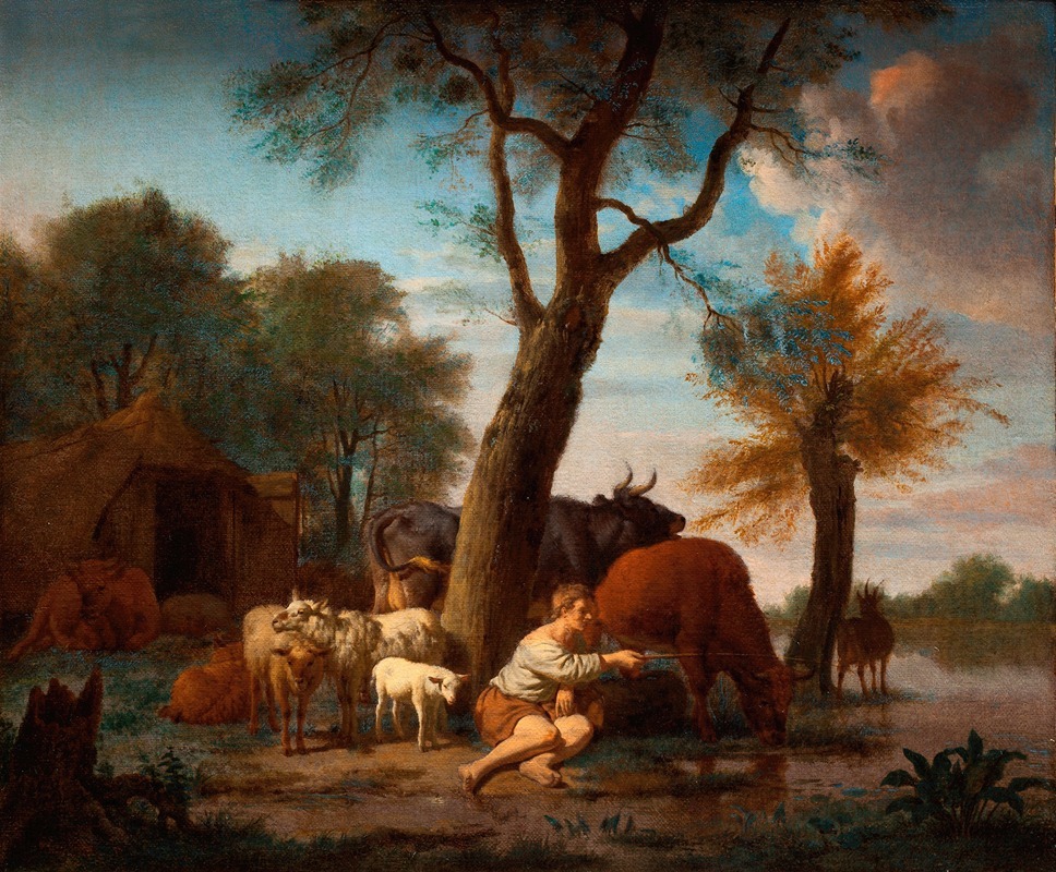 Adriaen van de Velde - The fishing herdsman