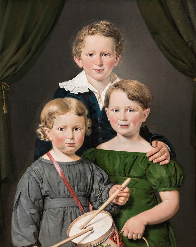 Christian Albrecht Jensen - Hans and Bolette Puggaards three children