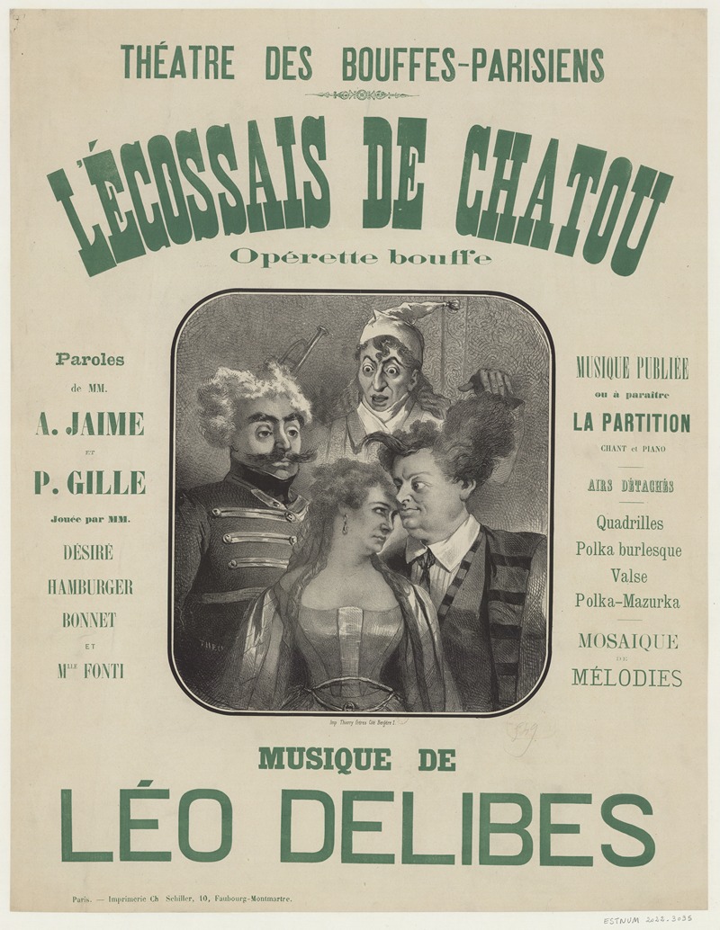 Anonymous - Théâtre des Bouffes-Parisiens. L’écossais de Chatou, opérette bouffe