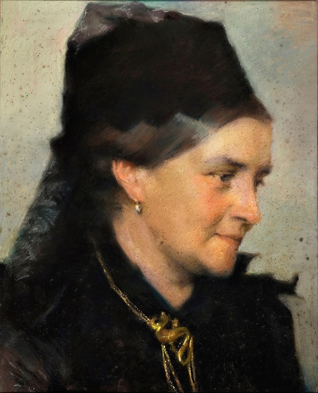 Frans Schwartz - Portrait of Mrs. V. Heise, born Hage (1838-1912)