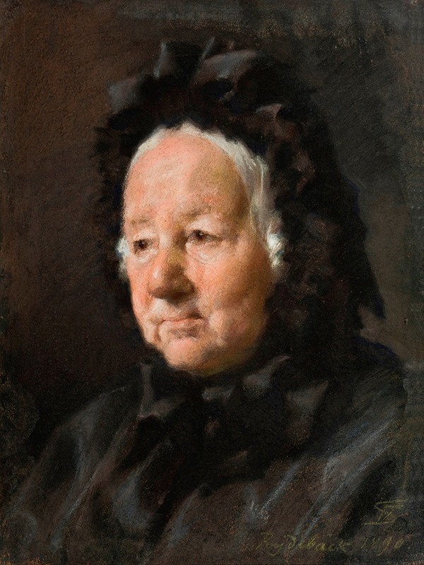 Frans Schwartz - Portrait of the Reverend’s wife Mrs. Tidemand