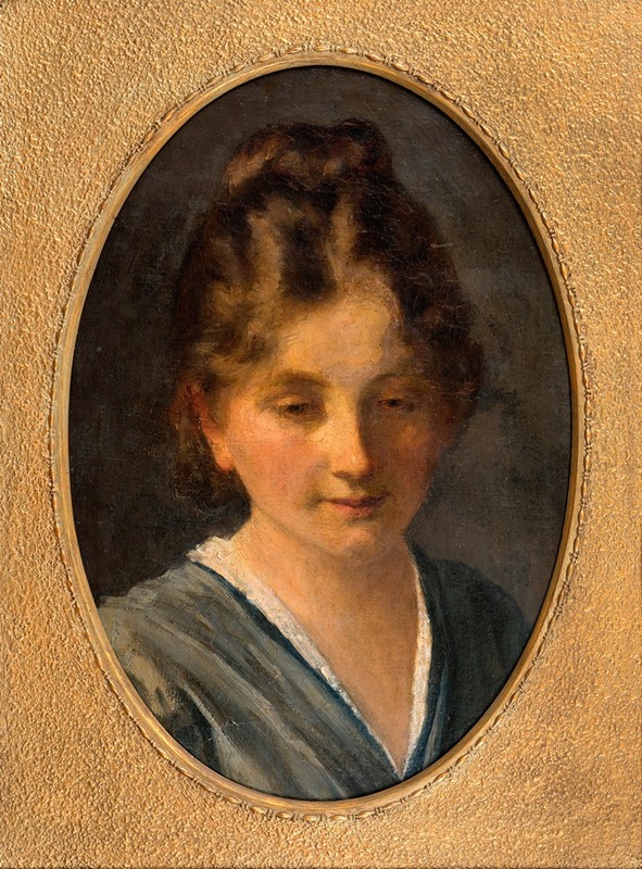 Frans Schwartz - Portrait of a young girl, Miss Karen Poulsen