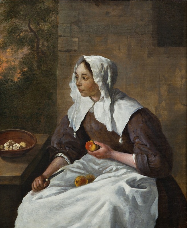Gabriel Metsu - Girl Peeling Apples