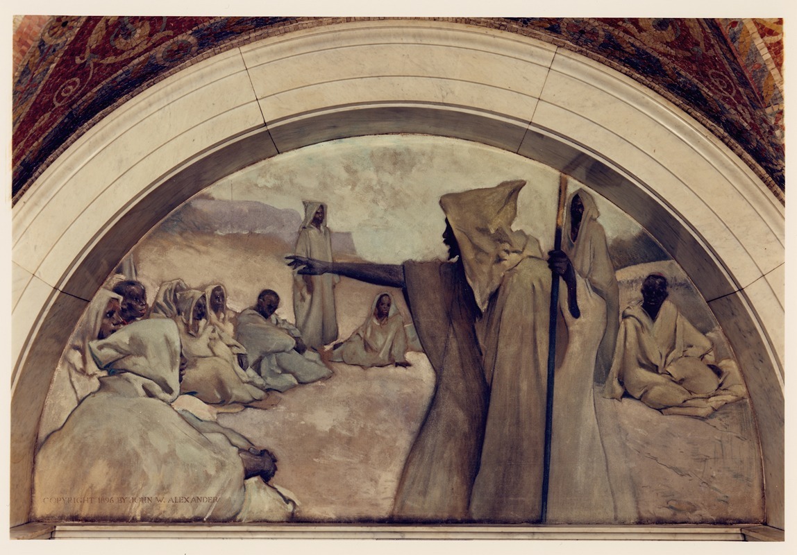 John White Alexander - Oral Tradition mural in Evolution of the Book series