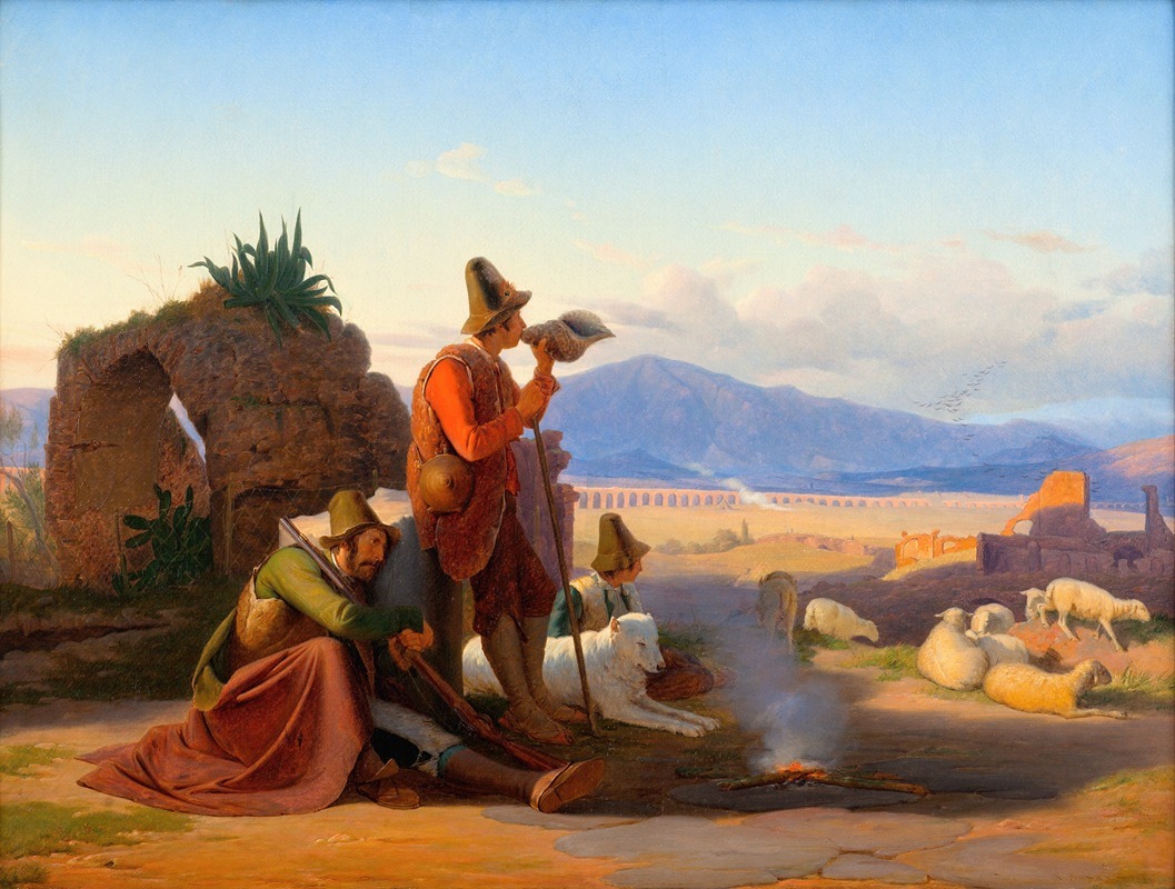Jørgen Sonne - Shepherds in the Roman Campagna