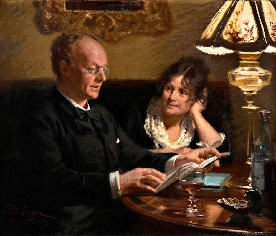 Peder Severin Krøyer - Double portrait of royal actor Emil Poulsen (1842-1911) and his wife Anna, born Næser (1849-1934)