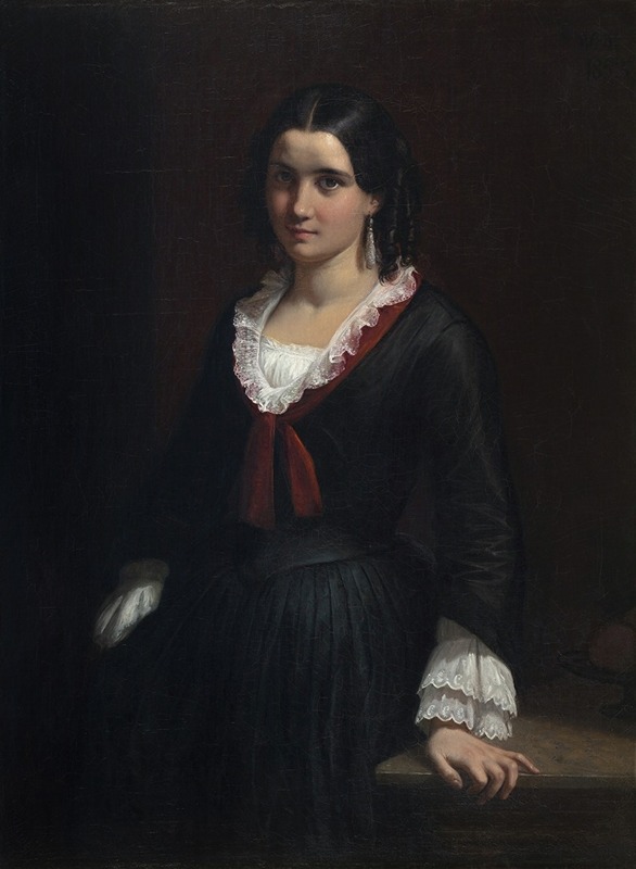 Wilhelm Marstrand - Portrait of Miss Vilhelmine (Ville) Hage, later Mrs. Heise (1838-1912)