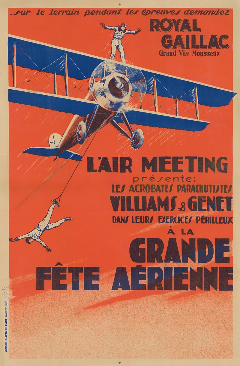 Anonymous - Air meeting présente les acrobates parachustistes Williams & Genet dans leurs exercices périlleux à la grande fête aérienne