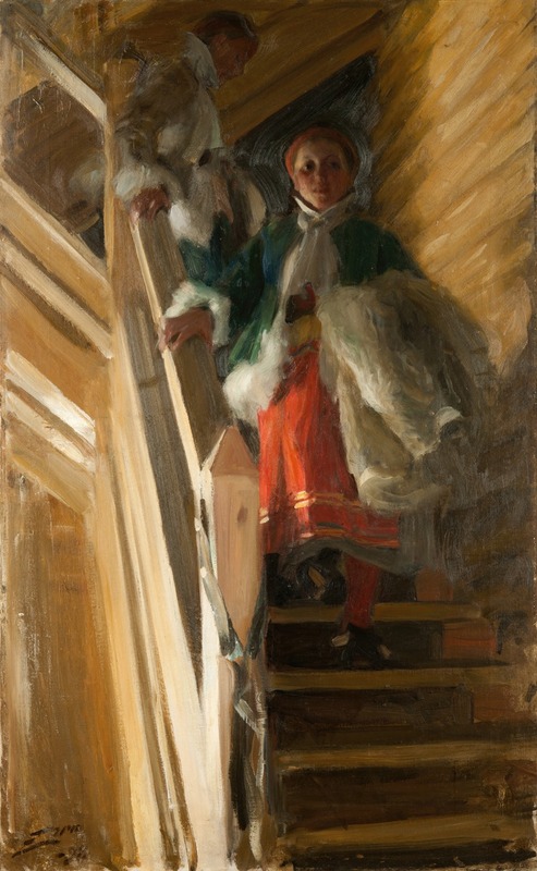 Anders Zorn - On the Attic Stairs