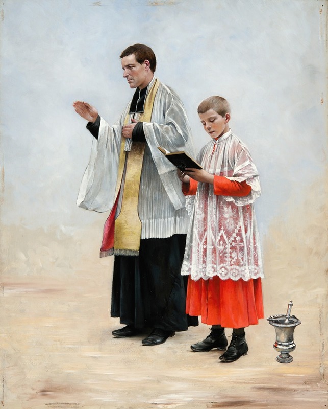 August Hagborg - Priest and Acolyte