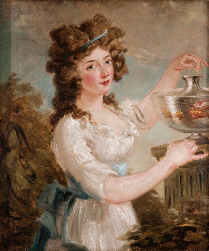 Carl Frederik von Breda - Young Lady with Goldfish