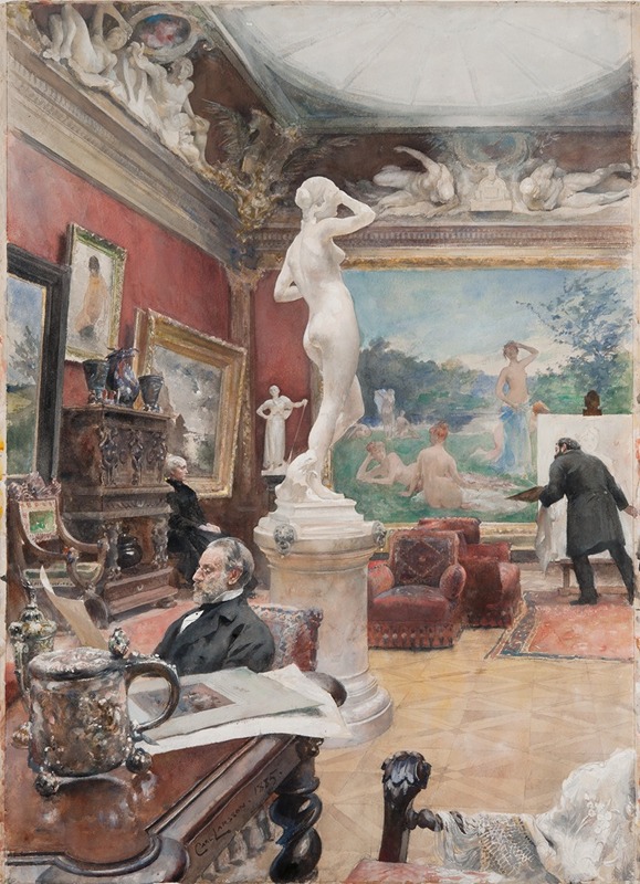 Carl Larsson - Interior of the Fürstenberg Gallery
