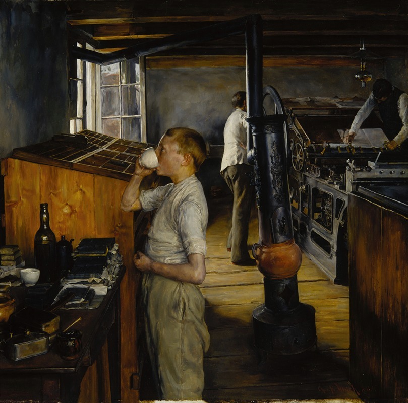 Charles Frederick Ulrich - The Village Printing Shop, Haarlem, the Netherlands