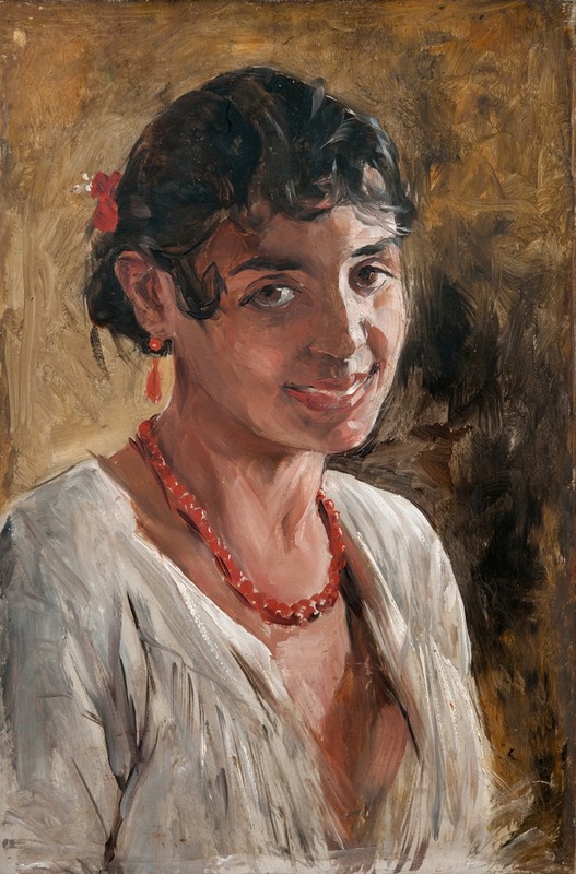Ernst Josephson - Smiling Spanish Girl, Study