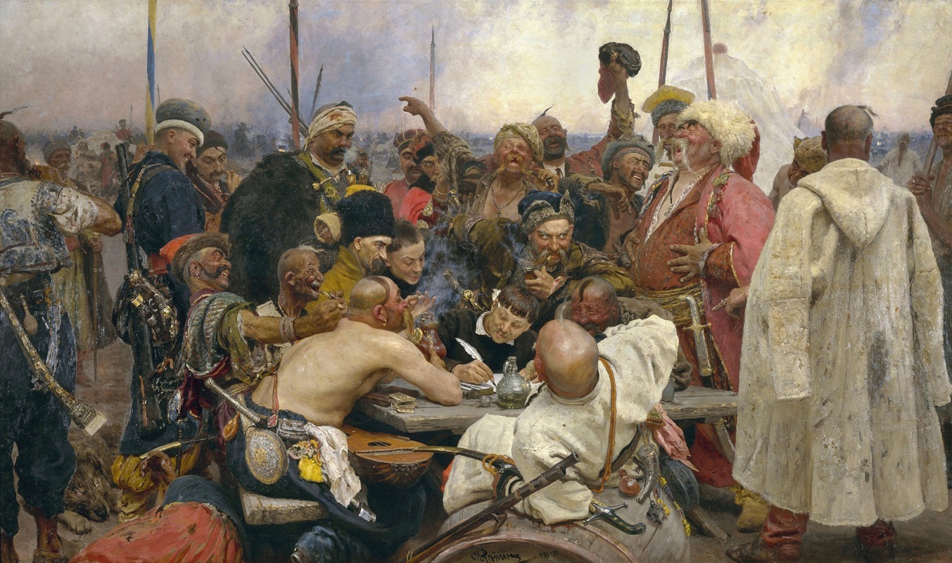 Ilya Efimovich Repin - The Reply of the Zaporozhian Cossacks to Sultan Mehmet IV