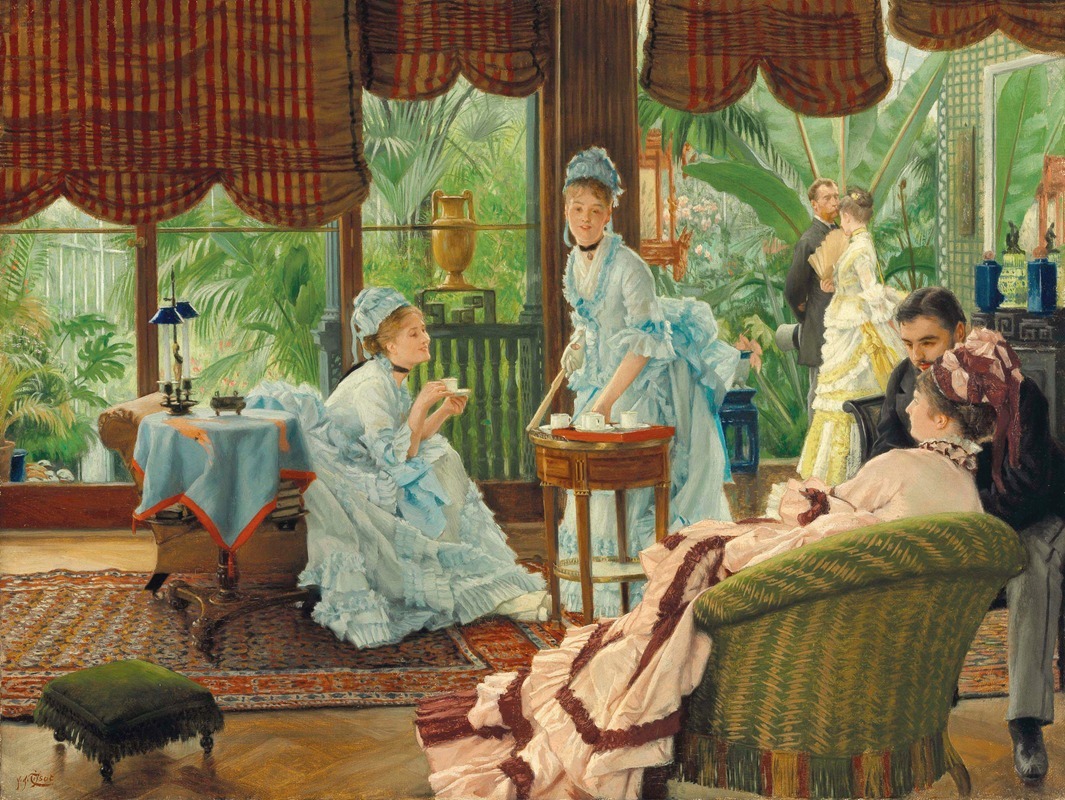 James Tissot - In the Conservatory (Rivals)