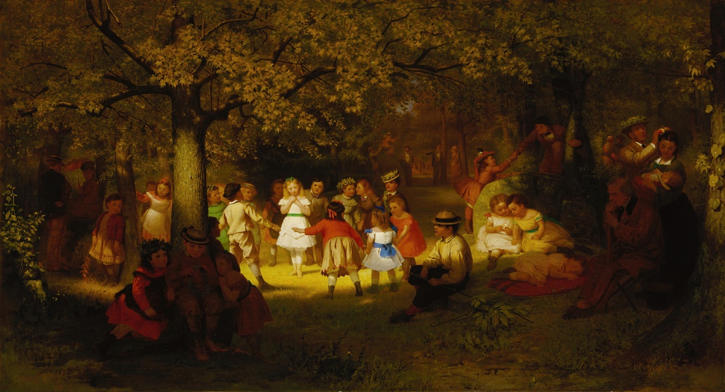 John George Brown - Picnic Party in the Woods