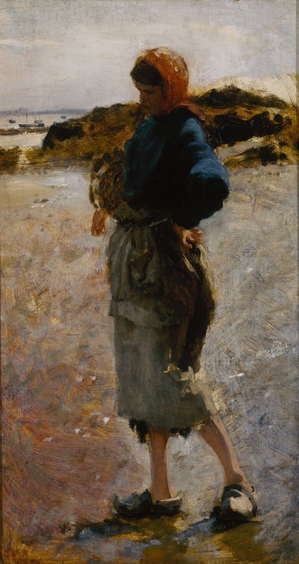 John Singer Sargent - Girl on the Beach, Sketch for ‘Oyster Gatherers of Cancale’