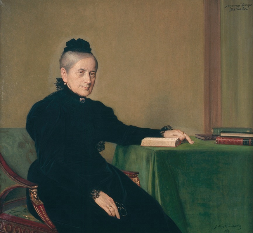 Julius Kronberg - Johanna Kempe, född Wallis (1818-1909)