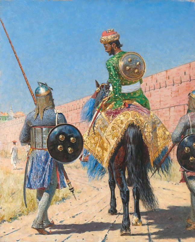 Vasily Vereshchagin - Mounted Warrior in Jaipur