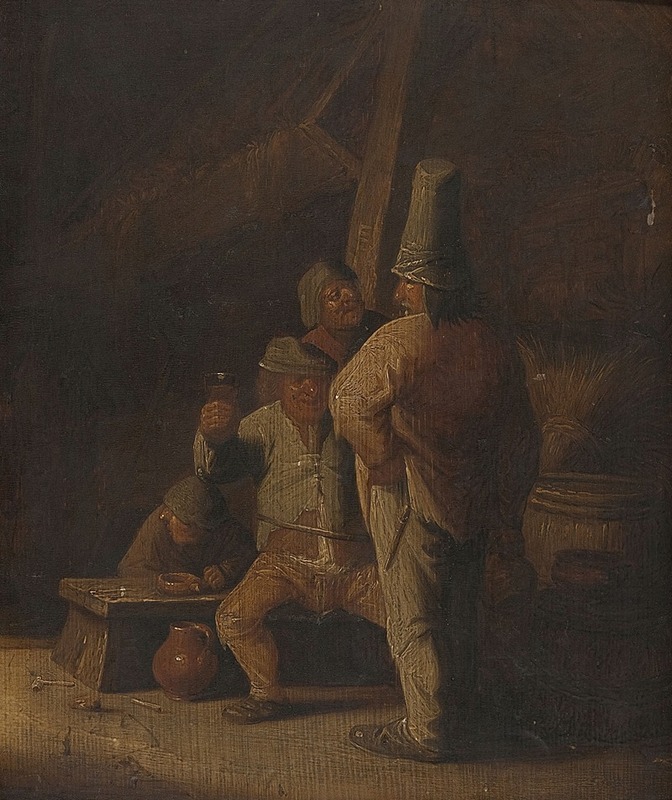 Aleksander Ludwik Molinari - Peasants drinking wine