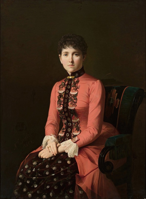 Aleksei Mikhailovich Kolesov - Portrait of a young woman