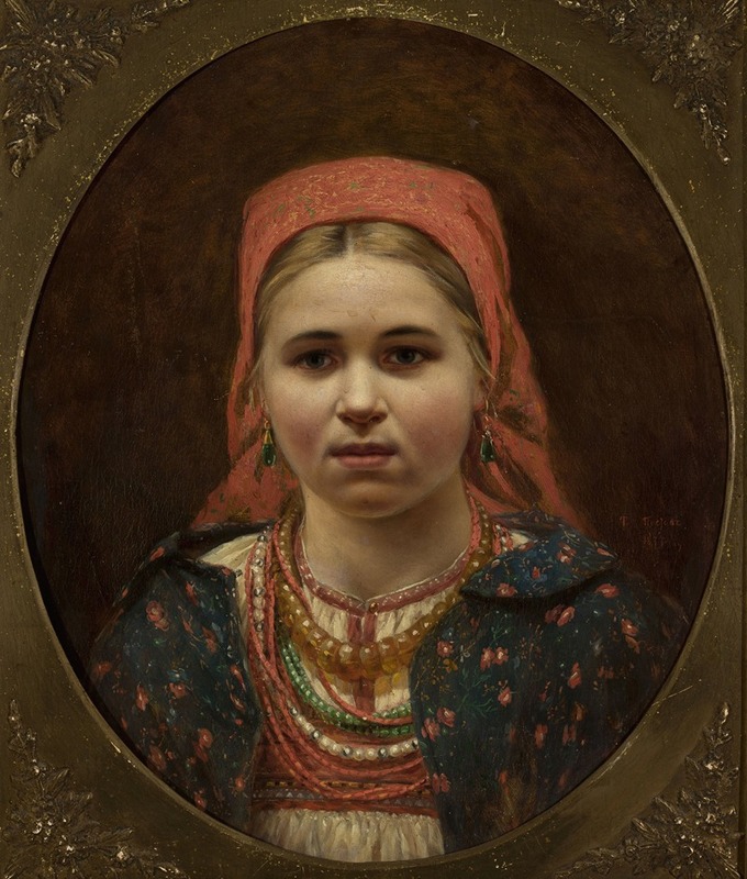 Anonymous - Portrait of a girl in a folk attire