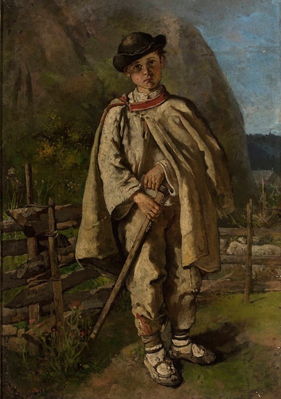 Antoni Gramatyka - Portrait of a Highlander boy