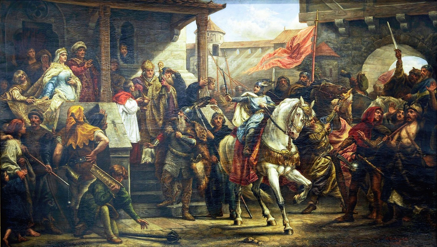 Antoni Zembaczyński - Władysław Herman blesses Bolesław the Wry-Mouthed before a war campaign