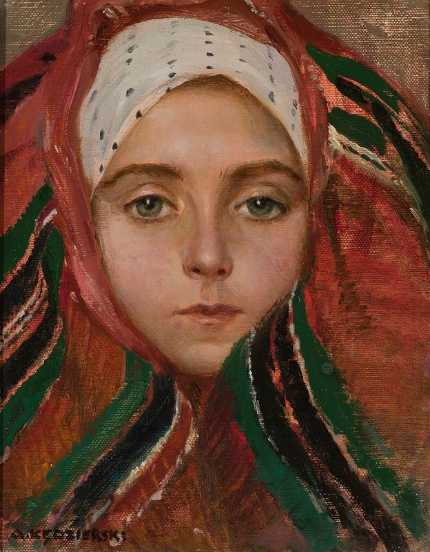 Apoloniusz Kędzierski - Head of a young woman from Łowicz