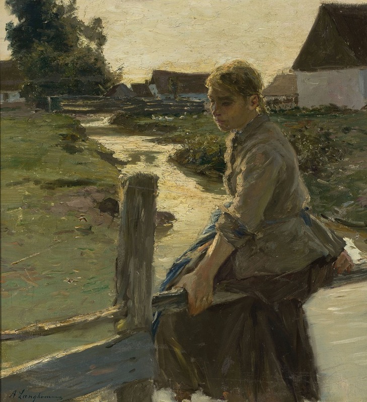 Arthur Langhammer - Girl at a creek