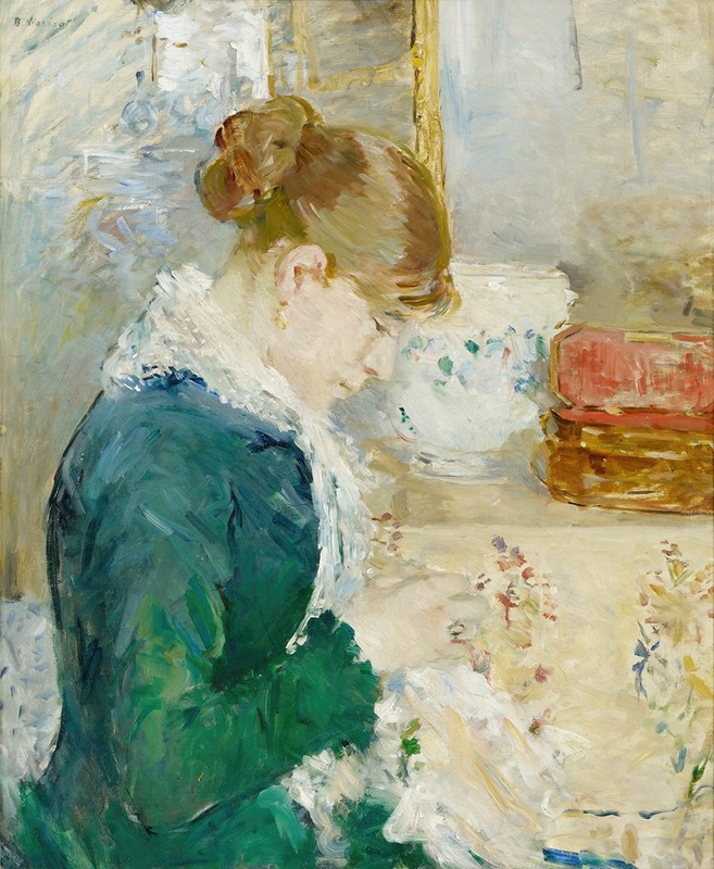 Berthe Morisot - Femme cousant (Woman Sewing)