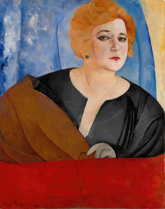 Boris Grigoriev - Portrait of Anne Sergeevna Sergeeva