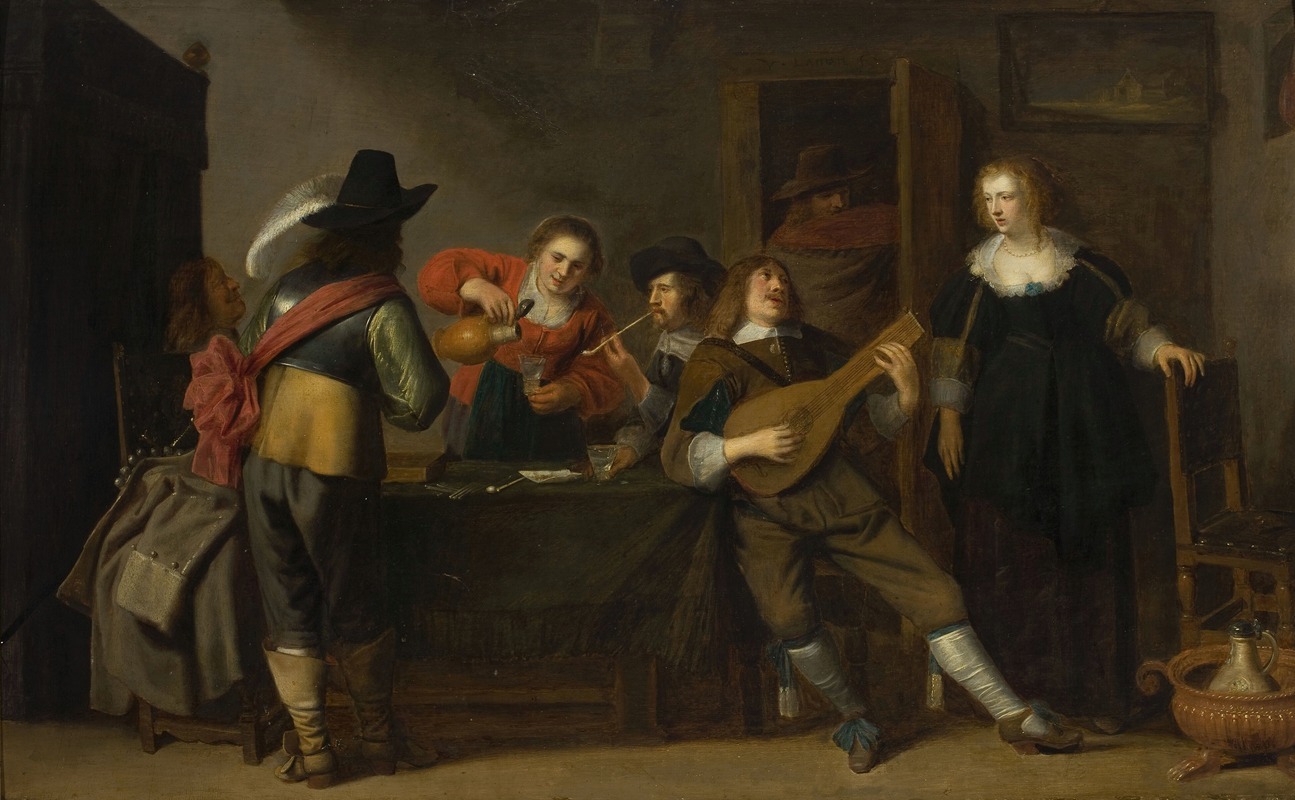 Christoffel Jacobsz. van der Laemen - Genre scene – in a tavern