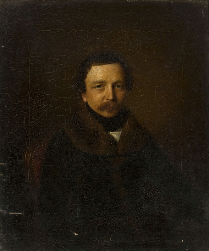Daniel Gevril - Portrait of a man in a coat with a fur collar