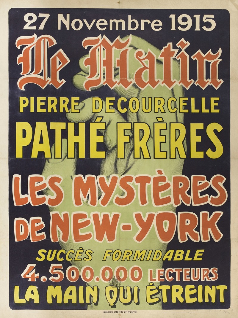 Anonymous - Le Matin Pierre Decourcelle-Pathé frères-Les mystères de New-York