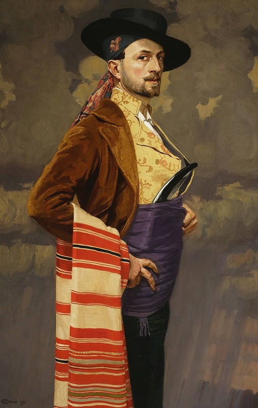 Edward Okuń - Self-portrait in a Spanish costume