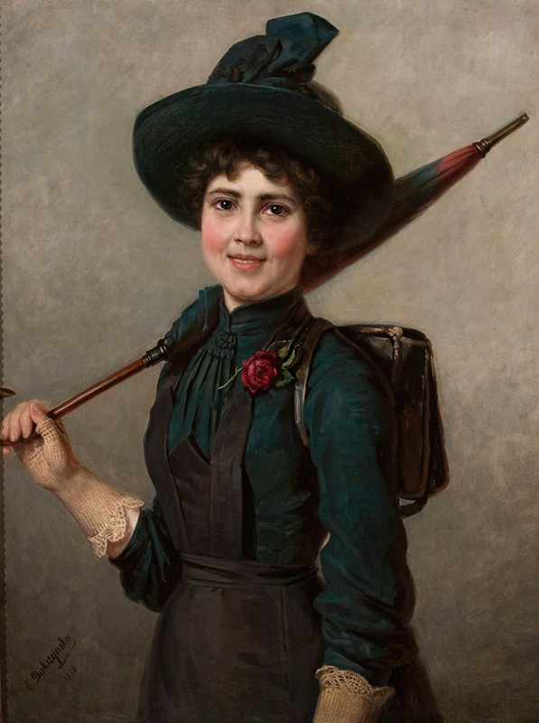 Emilia Dukszyńska-Dukszta - Portrait of a schoolgirl