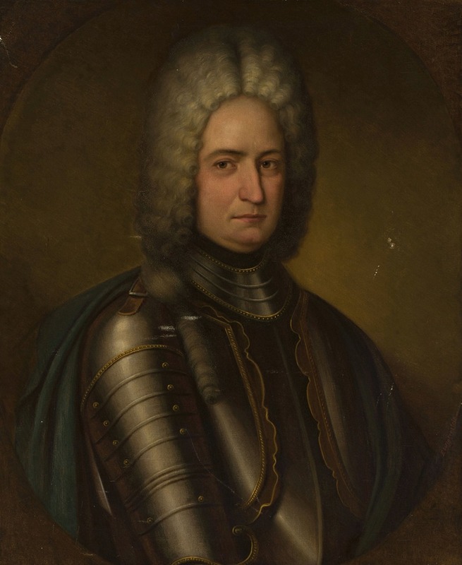 Erhard Ludewig Winterstein - Portrait of a man in armour