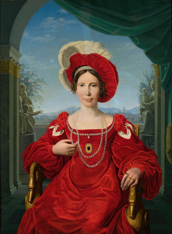 Friedrich Bury - Portrait of princess Augusta Von Hessen-Kassel
