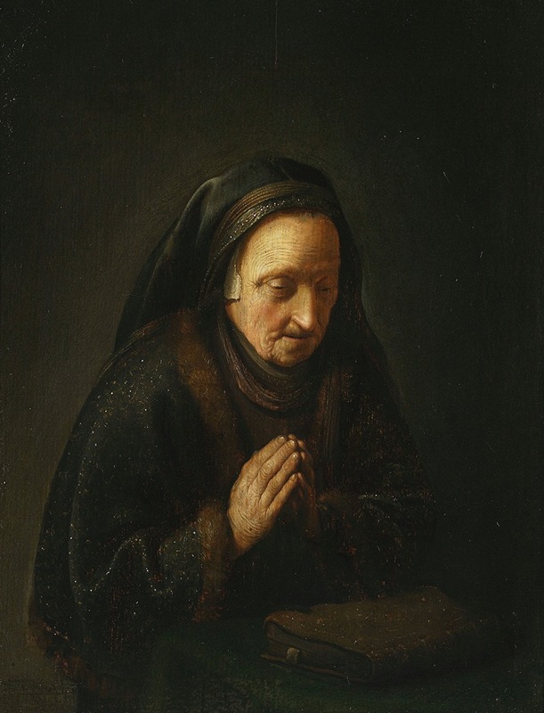 Gerrit Dou - Praying old woman