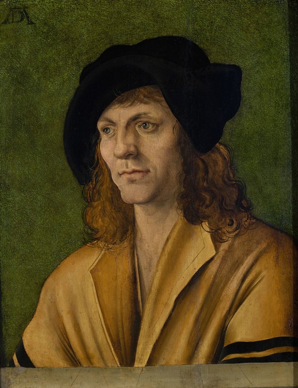 Hans Leonhard Schäufelein - Portrait of a man in a yellow jacket