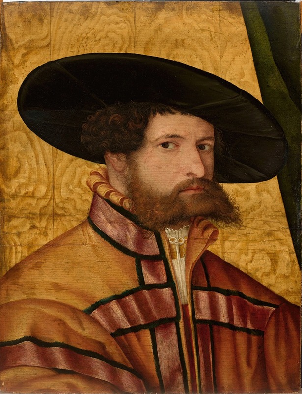 Hans Schöpfer the Elder - Portrait of a man in a hat